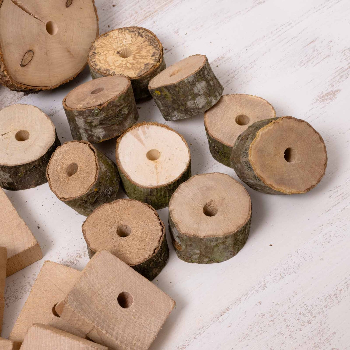 50 Holzteile für Papageienspielzeug