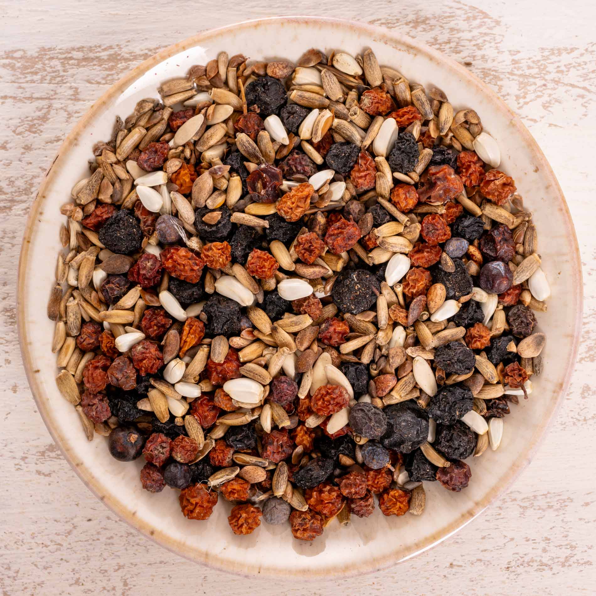 Baumsaat Spezial – Sämereien- & Beerenmischung – natürliche Ergänzung für Papageien &  größere Sittiche