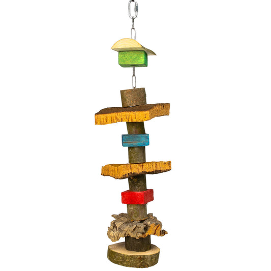 Nature-Wood-Kork-Knabberkette – Papageienspielzeug