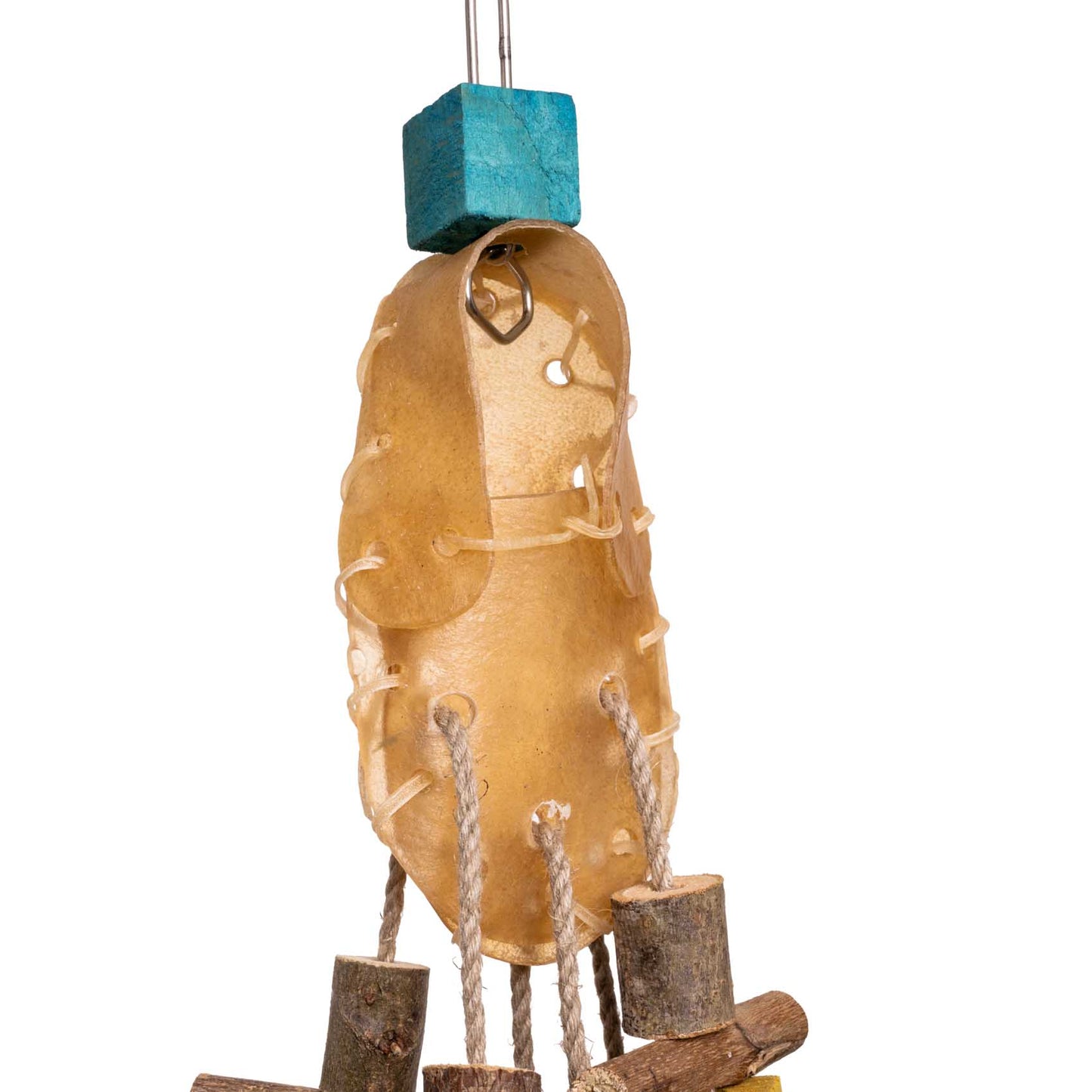 Kauschuh mit Knabberholz – Papageienspielzeug