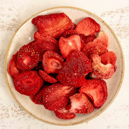 Erdbeere (Scheiben), gefriergetrocknet in Lebensmittelqualität – Papageienfutter-Zusatzfuttermittel