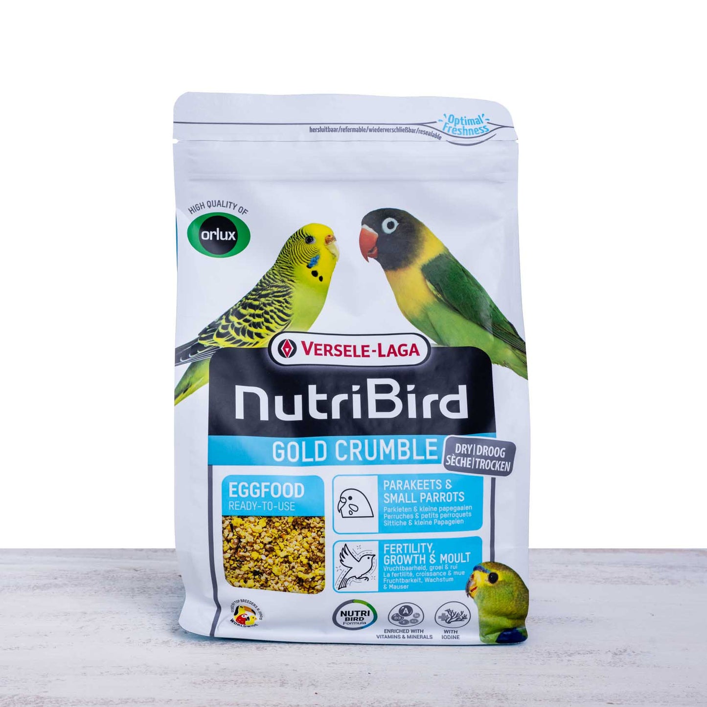 NutriBird Eifutter Gold Crumble – Für Sittiche & kleine Papageien
