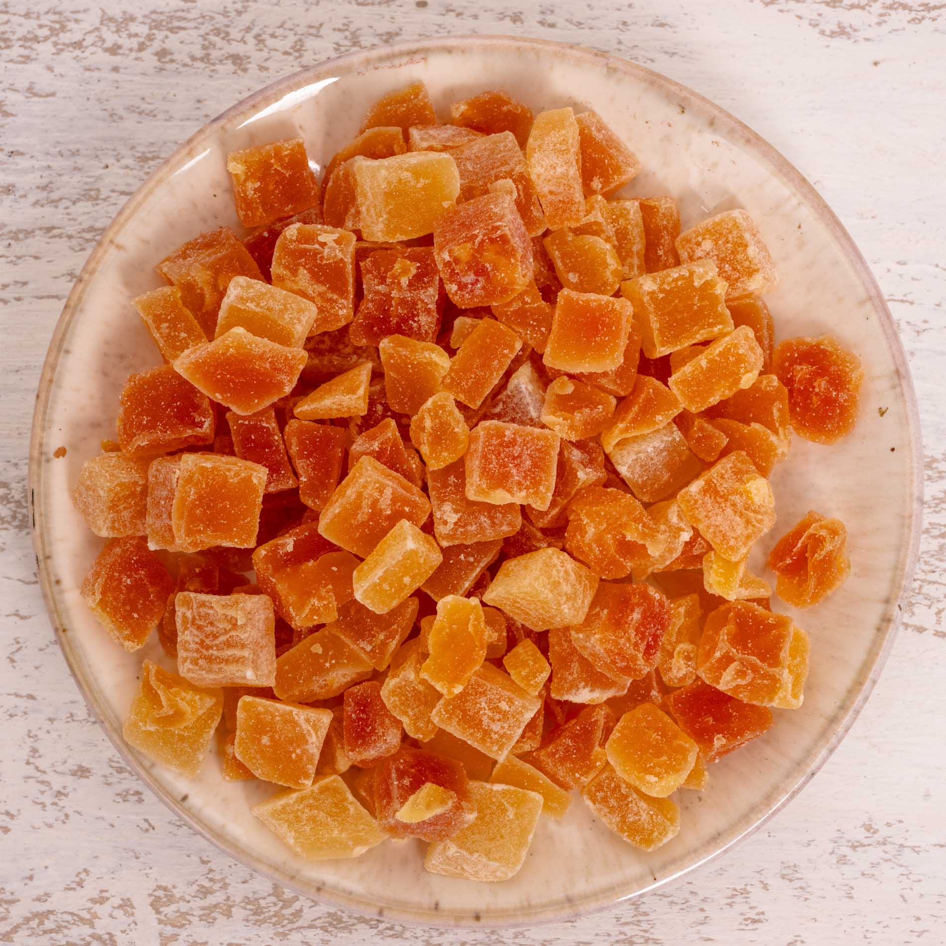 Papayawürfel groß – Getrocknet – Papageienfutter-Zusatzfuttermittel