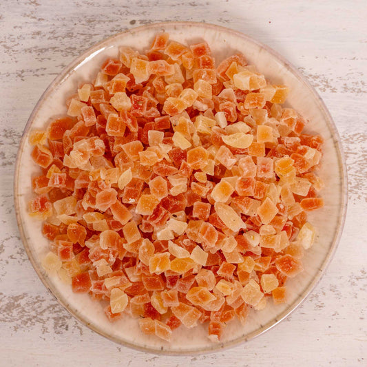 Papayawürfel klein – Getrocknet – Papageienfutter-Zusatzfuttermittel