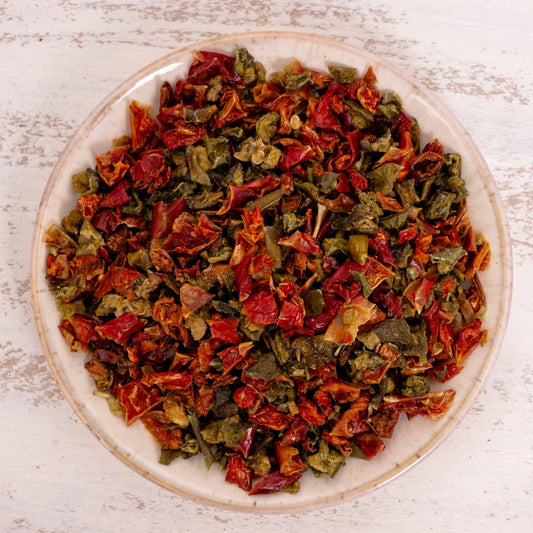 Paprika rot/grün, getrocknet – Papageienfutter-Zusatzfuttermittel
