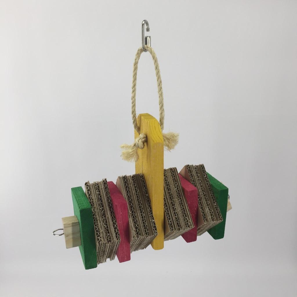 MG1913 - Schredderrolle Papageienspielzeug mit Weichholz und Pappe