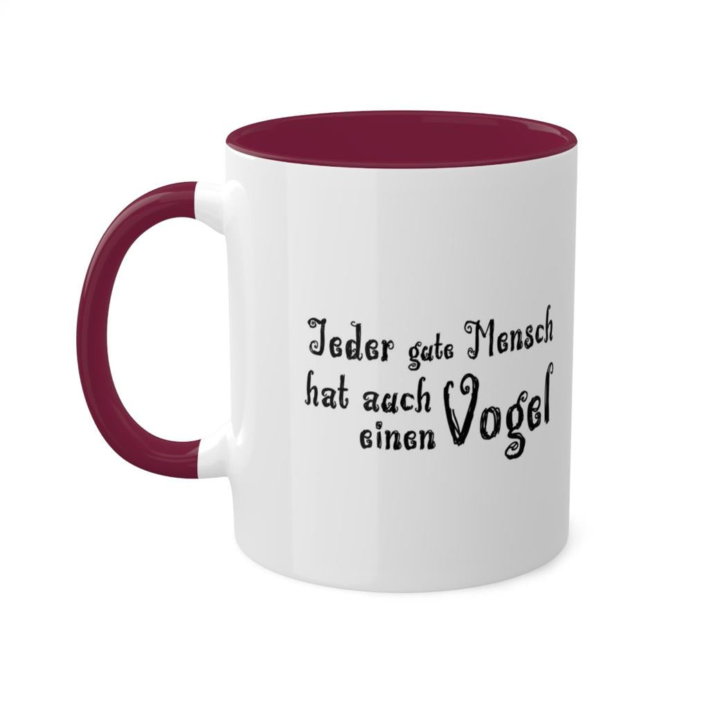 TK04 - Tasse Motiv 'Sperlingspapagei' (bordeaux)
