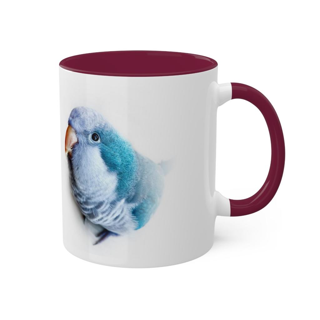 TK04 - Tasse Motiv 'Sperlingspapagei' (bordeaux)