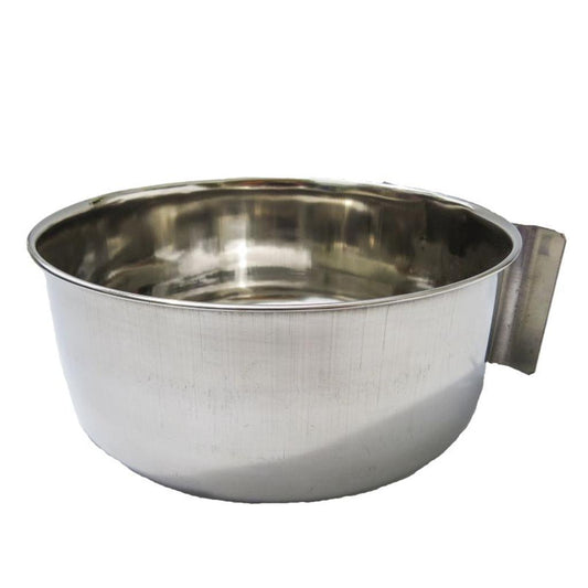 JU406-B  -  Edelstahlnapf mit Halteplatte