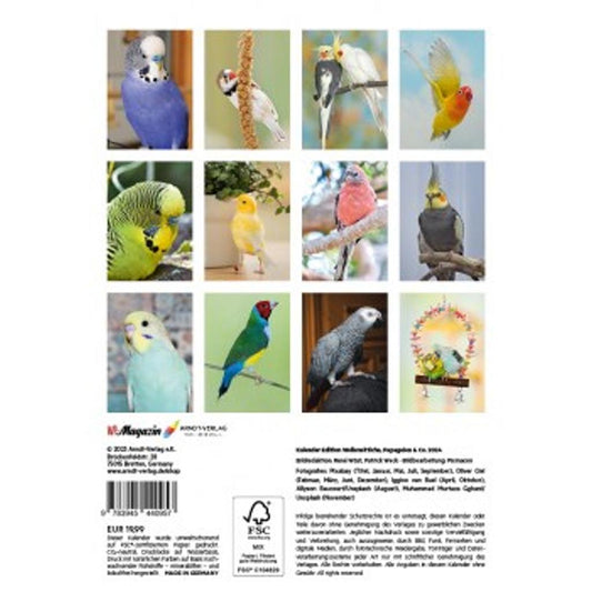 Kalender Wellensittiche, Papageien und Co 2024