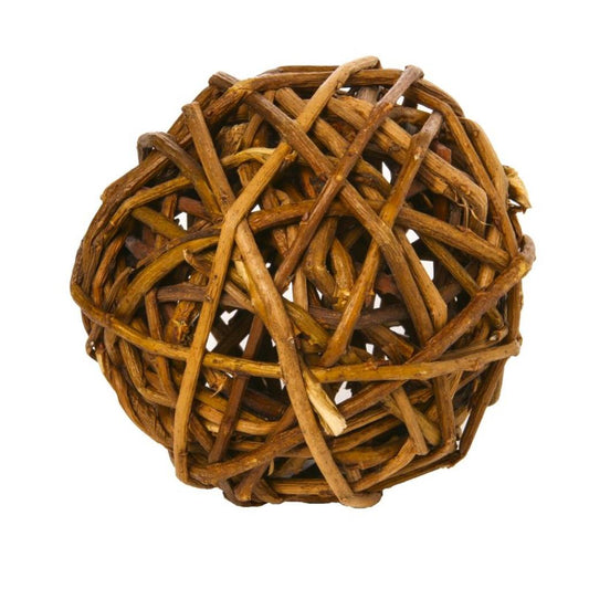 Große Weidenkugel – Naturspielzeug für kleine und mittelgroße Vögel.