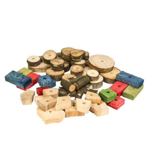 MG1366  -  Holzteile für Papageienspielzeug 50  nachfüll Teile