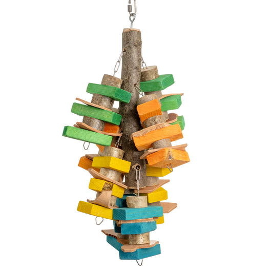Wood and Leather Hurricane – Papageienspielzeug