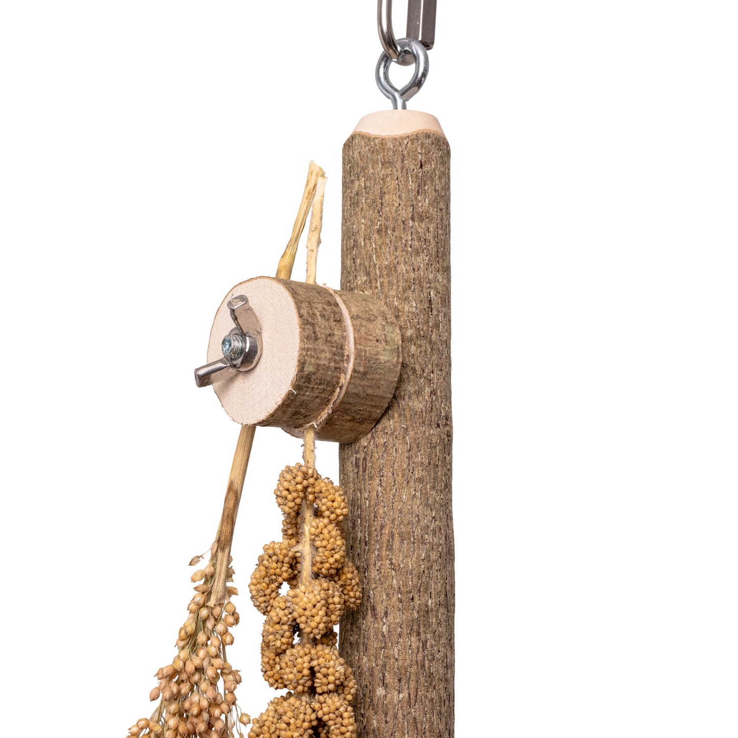 Hirsehalter aus Naturast mit Sitzstangen