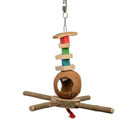 Wellensittich Futterkugel Kokosnuss – abwechslungsreiches Sittich- und Papageienspielzeug