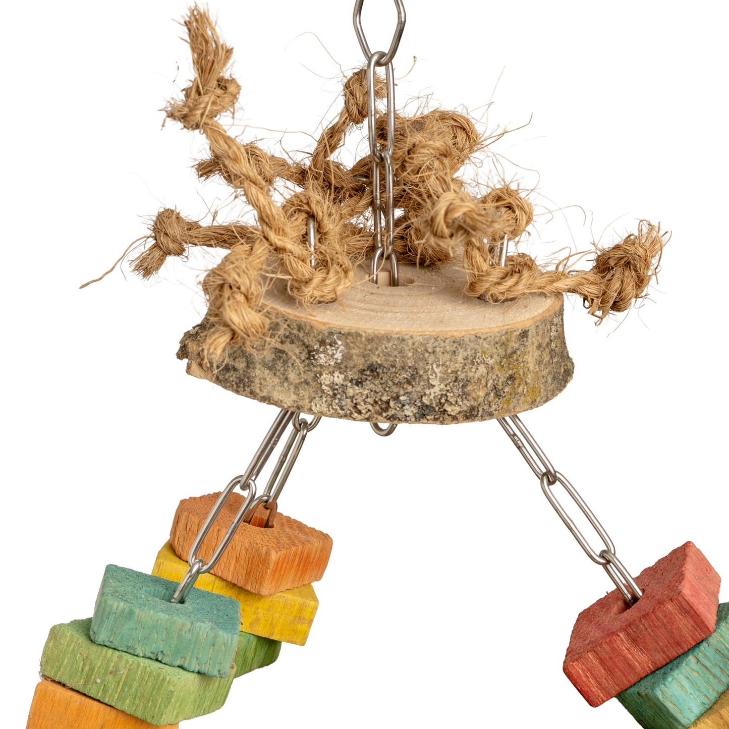 Kokoshäuschen mit Futterschale – Sittich- & Papageienspielzeug