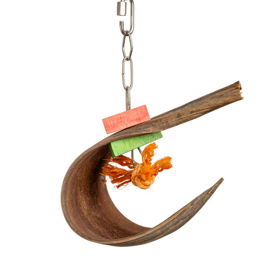 Palmblatt-Schaukel – Papageienspielzeug für kleine Sittiche