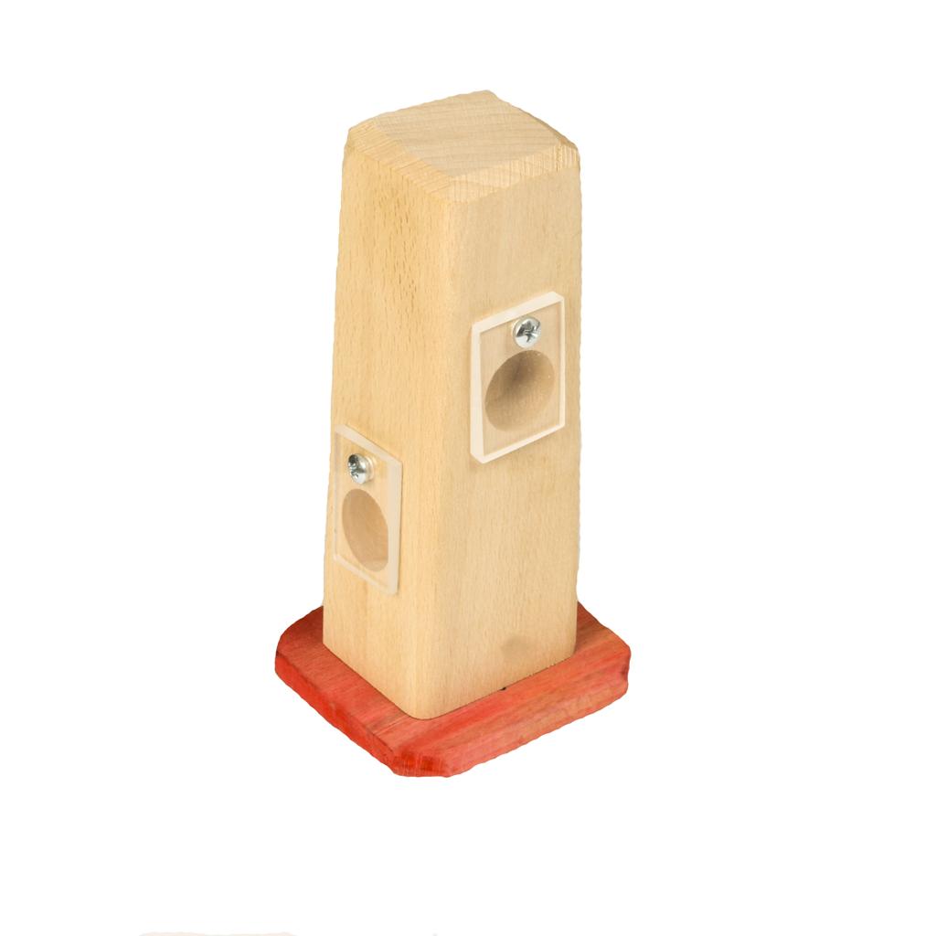 MG1518 - Versteckspielturm m 4 Acrylglastürchen Sittich Intelligenzspielzeug