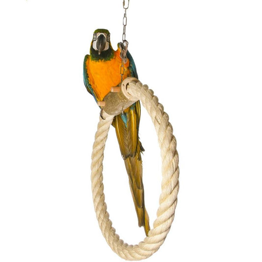 Sisalring-Schaukel – Kletter- und Schwingspaß für große Papageien