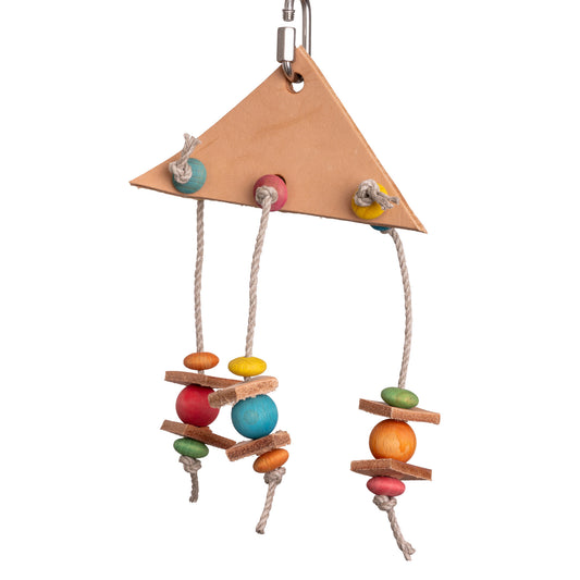 Lederdreieck – Sittichspielzeug für Sittiche und kleine Papageien