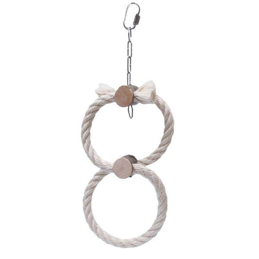 MG1717  -  Wellensittich Doppel Sisalring Schaukel mini zum Aufhängen