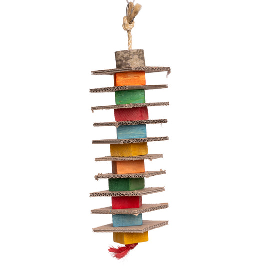 Großer Pappe-Schredder-Turm – Papageienspielzeug