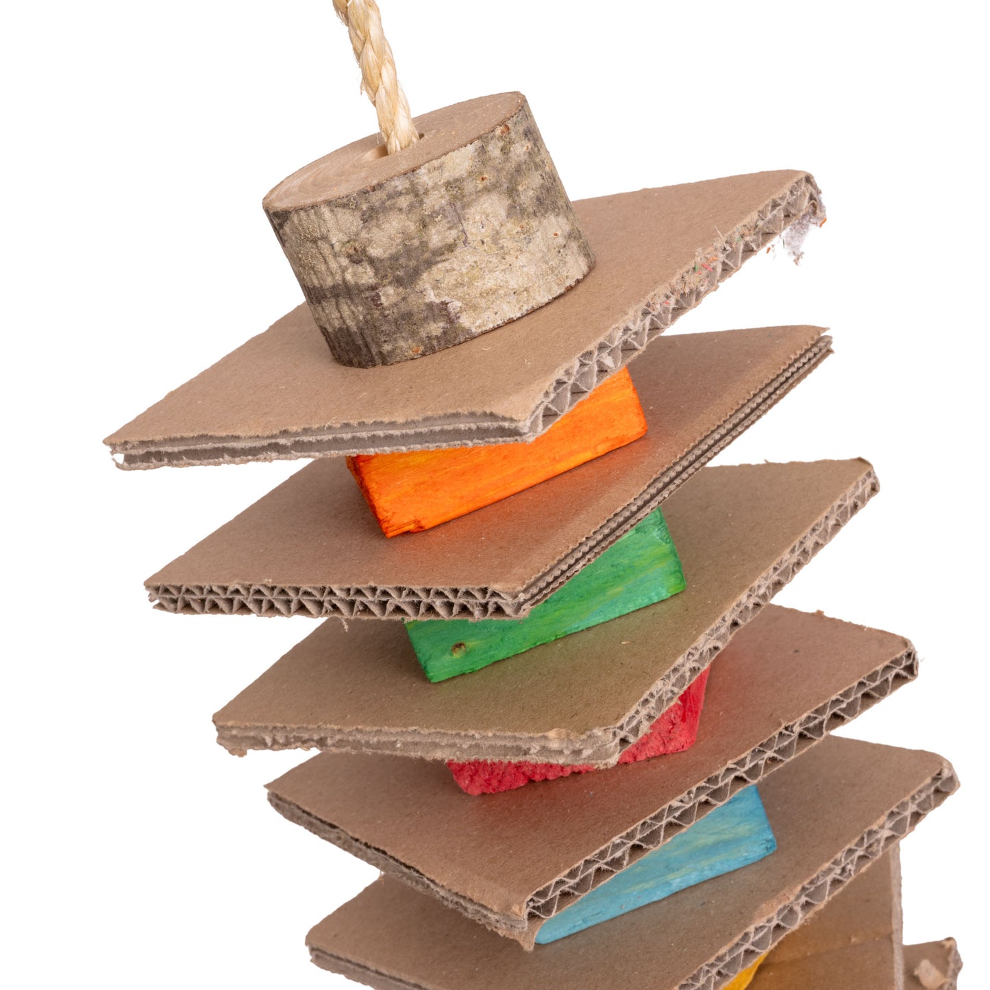 Großer Pappe-Schredder-Turm – Papageienspielzeug