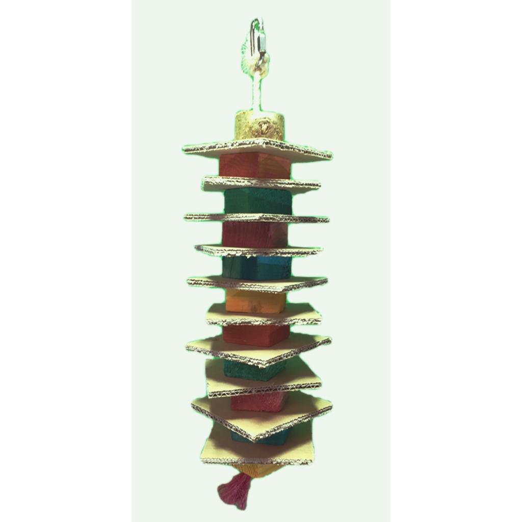 MG1742 - Großer Pappe Schredder Turm Papageienspielzeug
