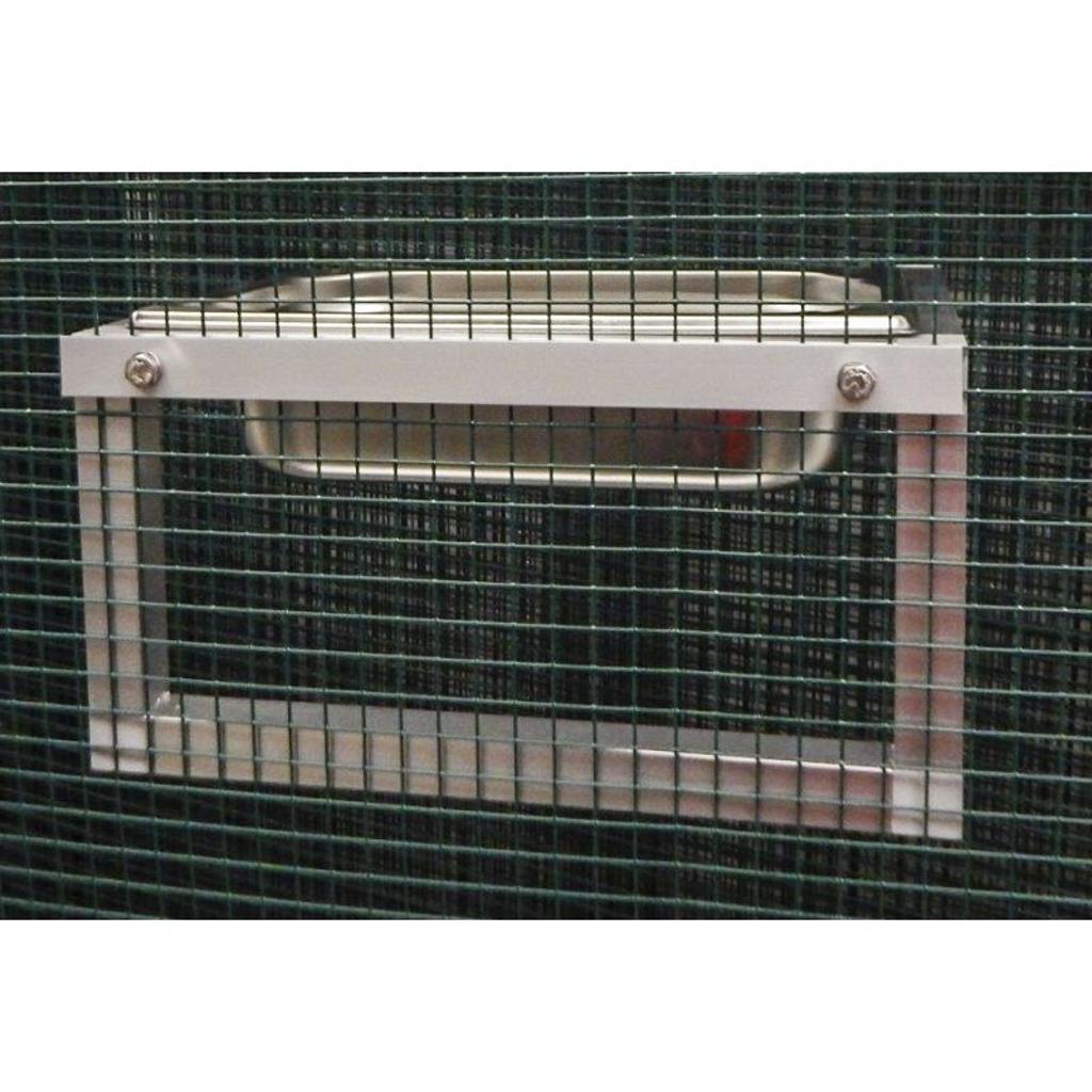 OA902 - Edelstahlwanne klein Käfigmontage (Maße: 28x24cm)