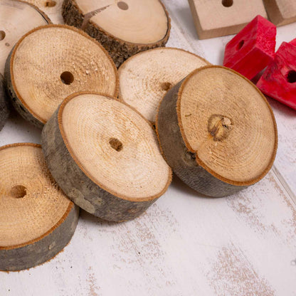 50 Holzteile für Papageienspielzeug