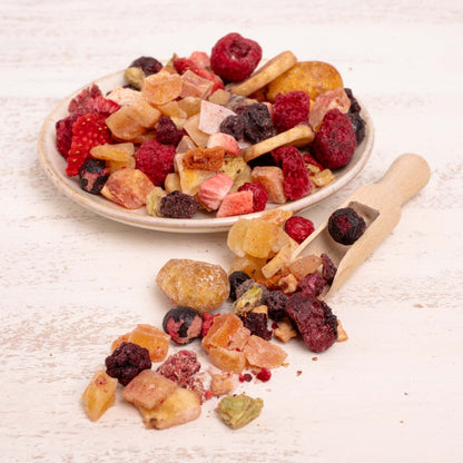 Fruchtmix für Papageien – Futterzusatz für Papageien – Papageinfutter