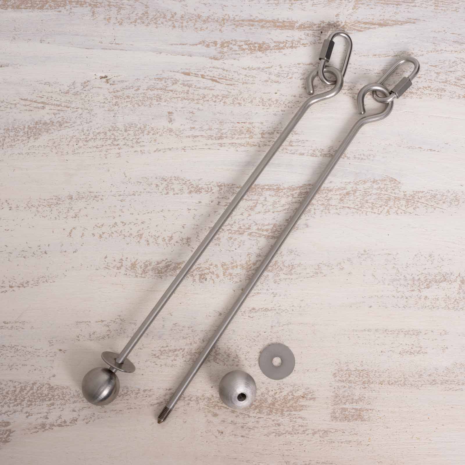 Fruchtspieß aus Edelstahl 6 mm für Großpapageien