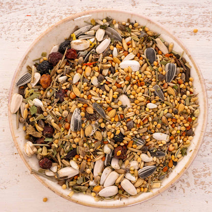 Kräuterapotheke Großsittich – hochwertiges Großsittichfutter und Körnermischung mit Kräutern & Beeren