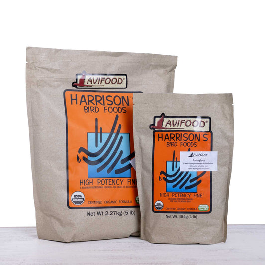 Harrison’s High Potency Fine – Bio-Zuchtfutter für Großsittiche & kleine bis mittelgroße Papageien