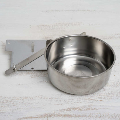 Edelstahlnapf mit Halteplatte 900 ml zum Einschieben