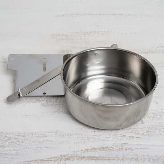 Edelstahlnapf mit Halteplatte 900 ml zum Einschieben