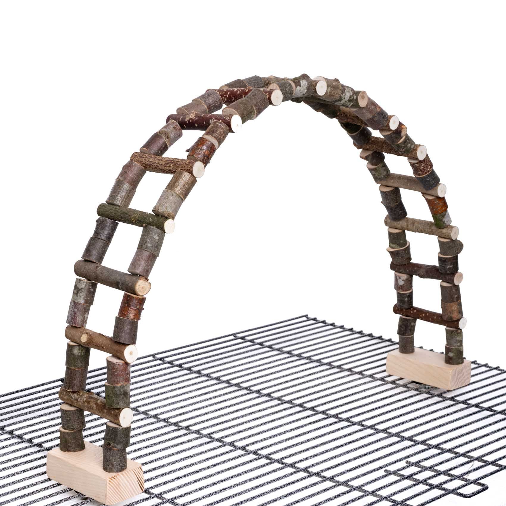 Holzleiter Natur – Flexible Kletterleiter für Sittiche & kleine Papageien