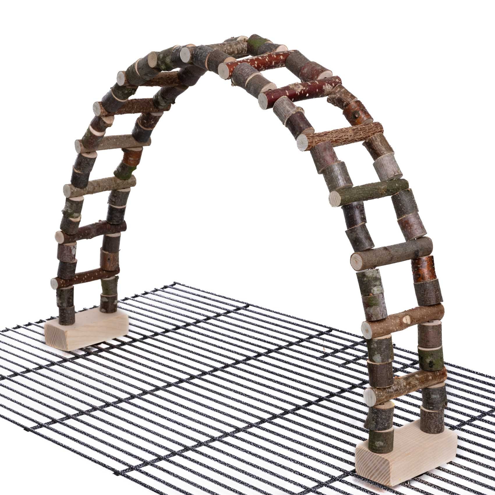 Holzleiter Natur – Flexible Kletterleiter für Sittiche & kleine Papageien