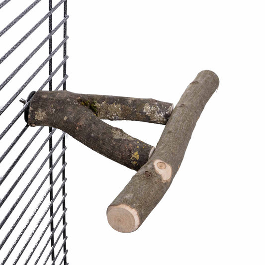 Sitzast für Papageien zum Festschrauben am, im oder auf dem Käfig