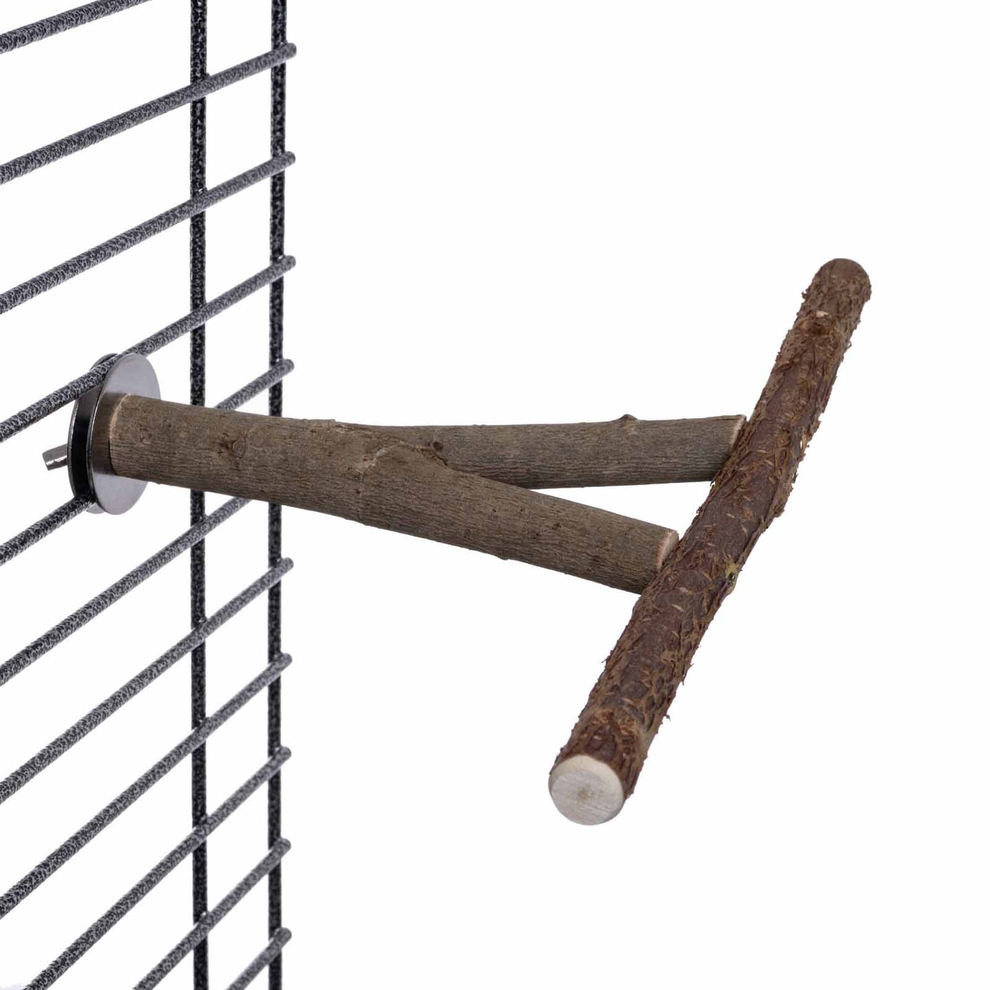 Sitzast für Papageien zum Festschrauben am, im oder auf dem Käfig