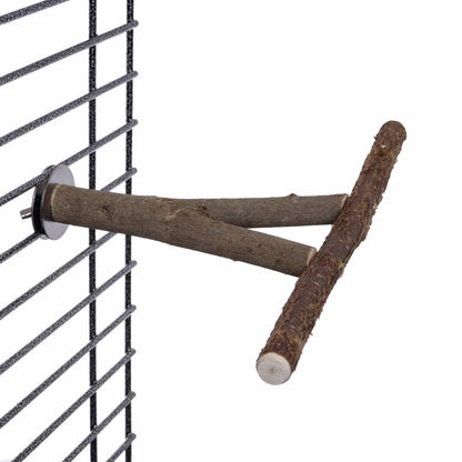 Sitzast für Papageien zum Festschrauben am, im oder auf dem Käfig