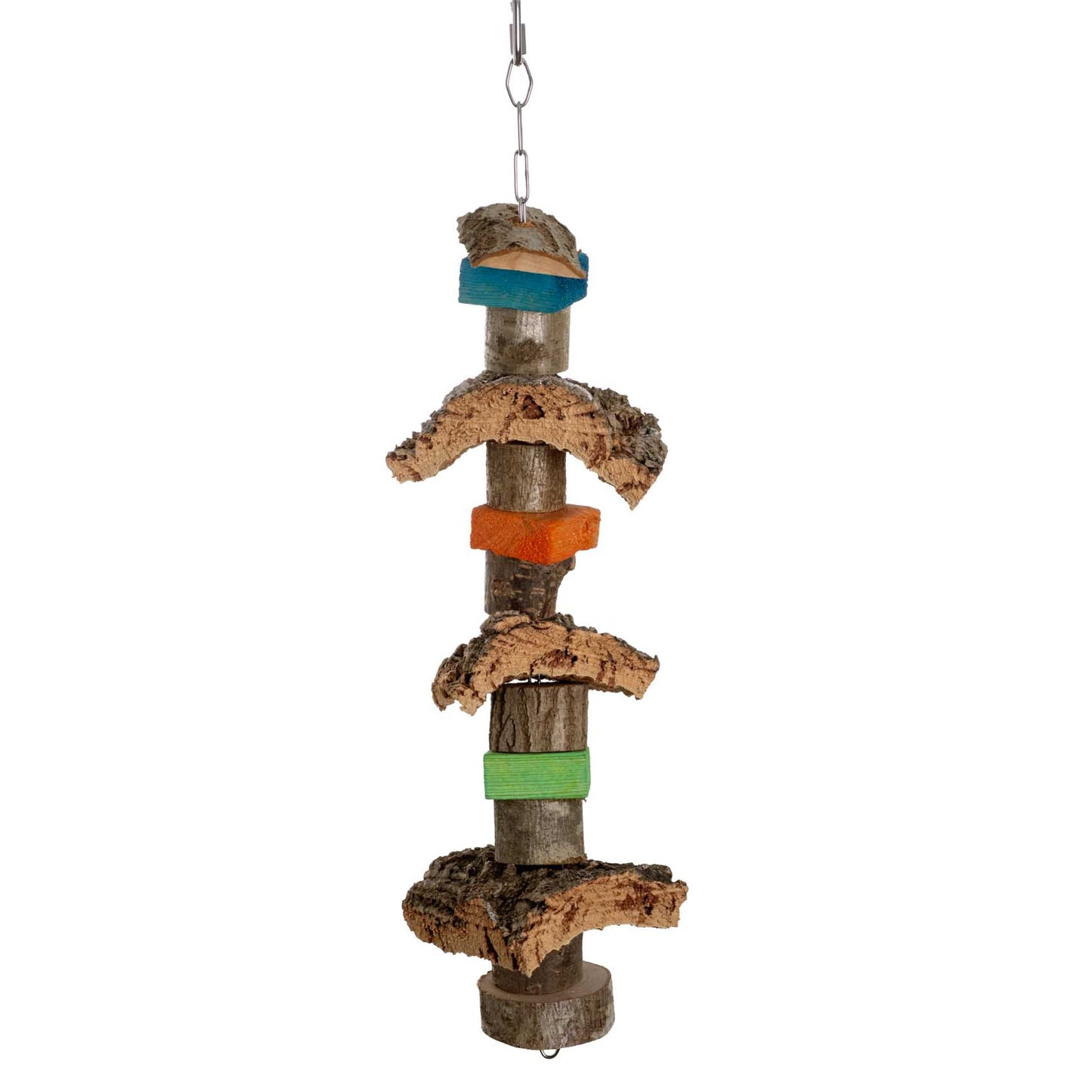 Nature-Wood-Kork-Knabberkette – Papageienspielzeug