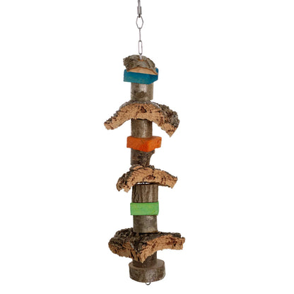 Nature-Wood-Kork-Knabberkette – Papageienspielzeug