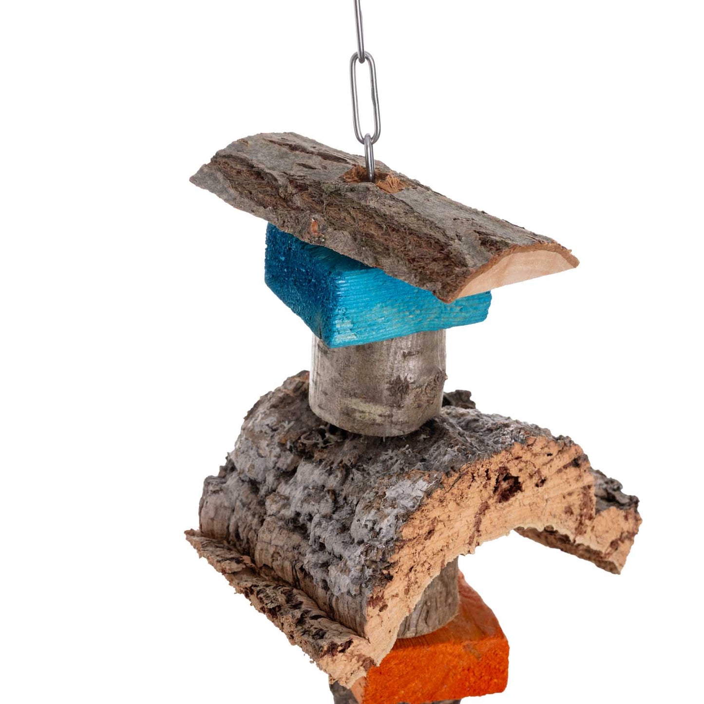 Nature-Wood-Kork-Knabberkette – Papageienspielzeug
