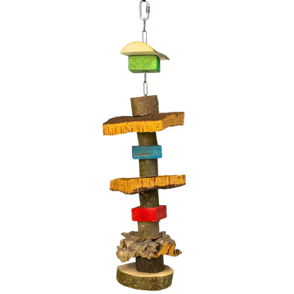 Nature-Wood-Kork-Knabberkette – Papageienspielzeug