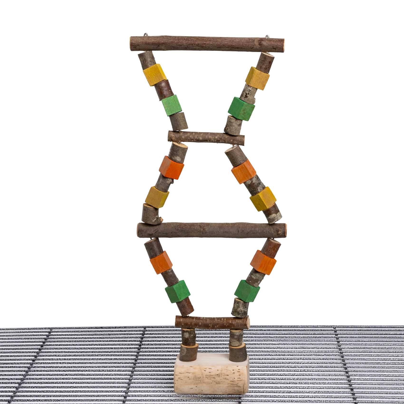 Trapez-Schaukel-Leiter – Schwingendes Kletterspielzeug für Sittiche & kleine Papageien