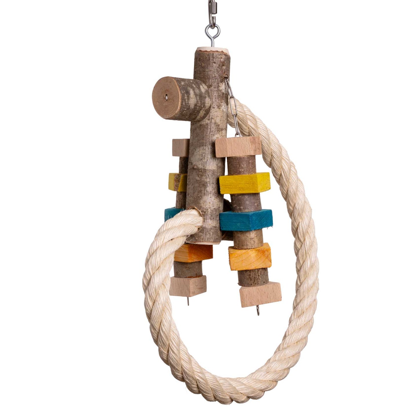 Kletterschnecke aus Sisal – Spielspaß für Papageien – Papageienspielzeug