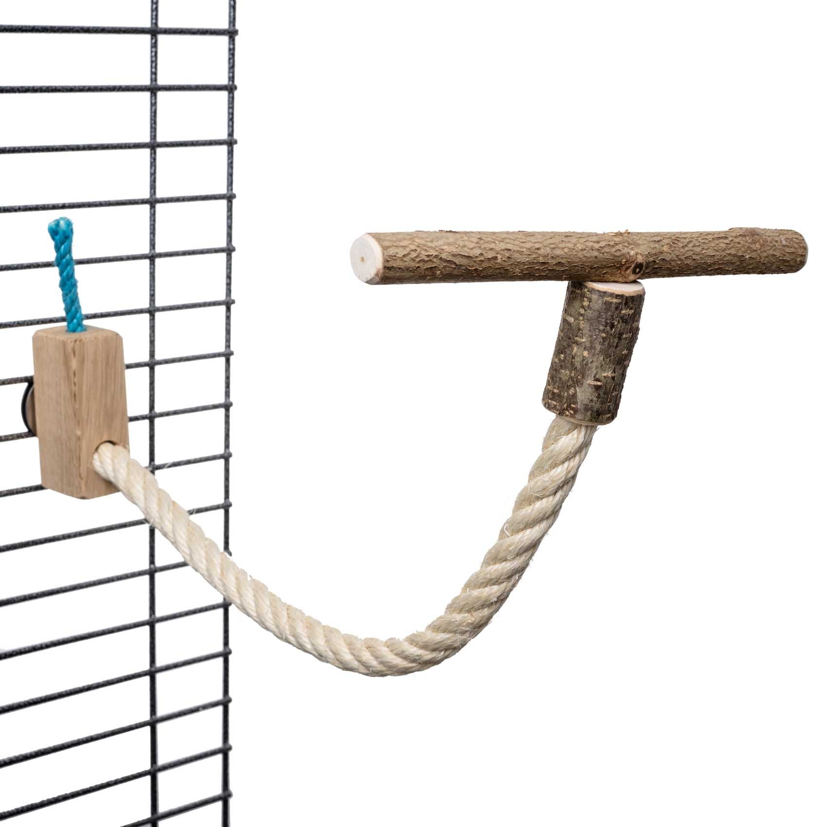 Sittichwippe aus Sisal – Spiel, Spaß und Bewegung für kleine Papageien