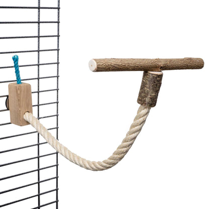 Sittichwippe aus Sisal – Spiel, Spaß und Bewegung für kleine Papageien