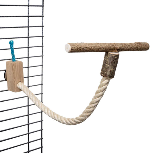 Sittichwippe aus Sisal – Spiel, Spaß und Bewegung für kleine Papageien